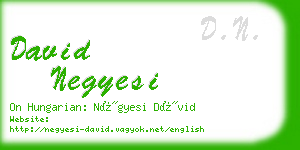 david negyesi business card